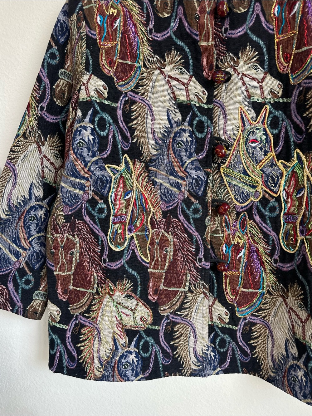 Vintage Daniel K Horse Tapestry Jacket - Picture 13 of 16